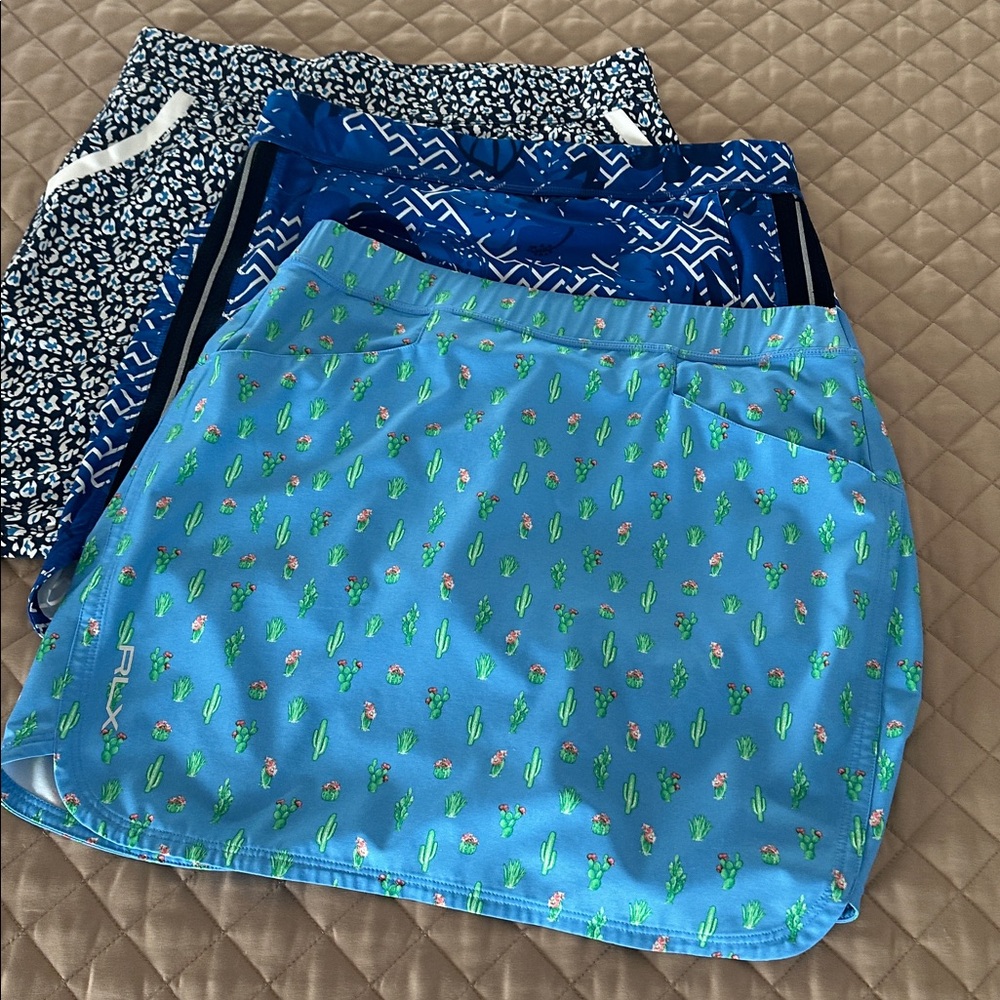 2) RLX Ralph Lauren & 1) Belyn Key Skort Sz S